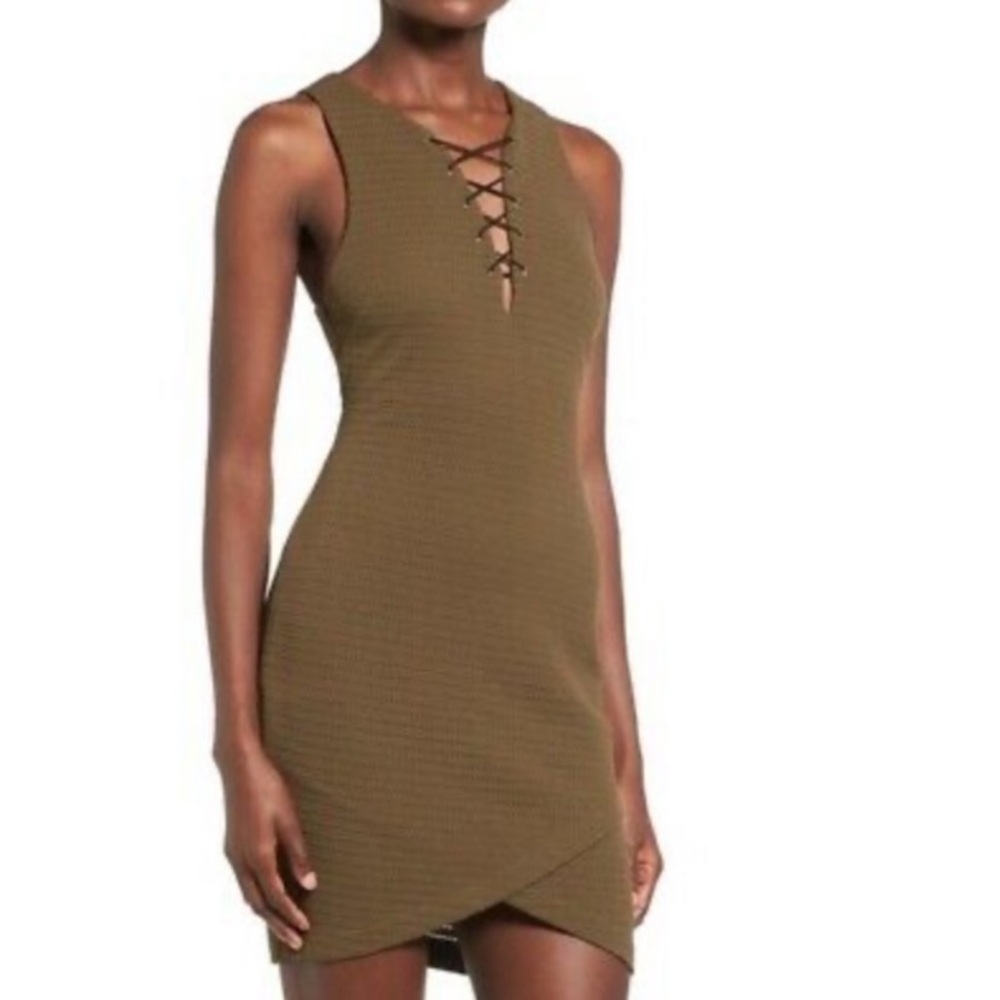 NWOT ASTR The Label Lace Up Dress SZ XS
